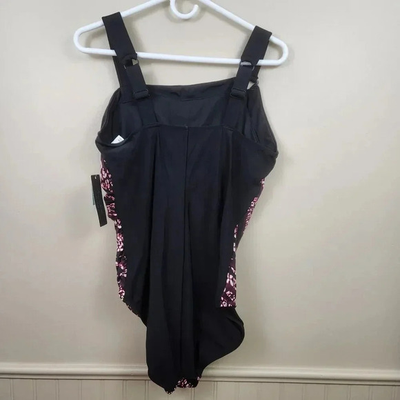 AQUA GREEN Asymetrical One Piece Tank‎ Swimsuit UPF 50+ Swimwear SZ XL 16/18 - Picture 6 of 12